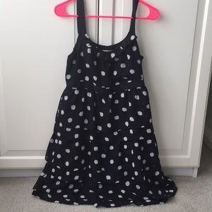 LOFT Polka Dot Ruffle Tank Dress